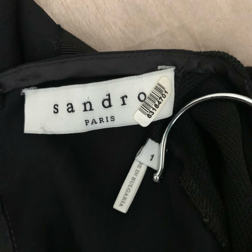 Sandro Rosilda Black Drawstring Dress - Picture 4 of 13